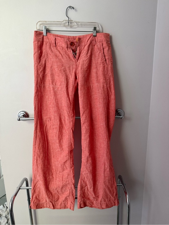 Pilcro Pants - Pilcro Coral Linen Blend Trousers